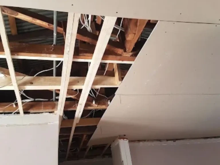 Ceiling halfway done during renovations